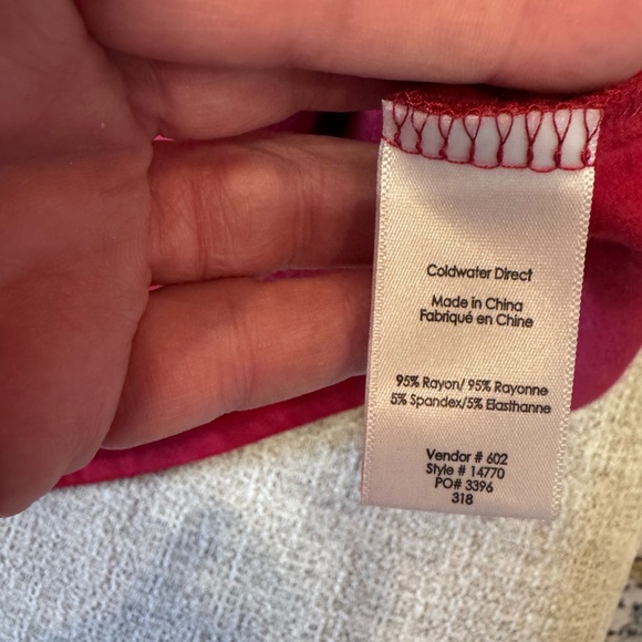 Coldwater Creek Full Zip Lightweight Jacket Front Pockets Maroon Plus Sz 3X - Picture 11 of 12